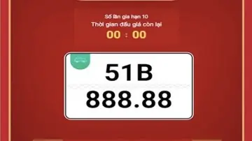 Biển 51B-888.88 được chốt giá rẻ bất ngờ